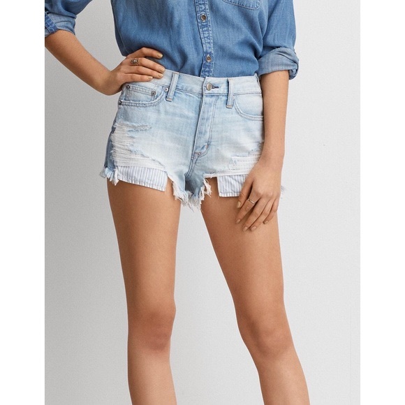 american eagle vintage hi rise festival shorts